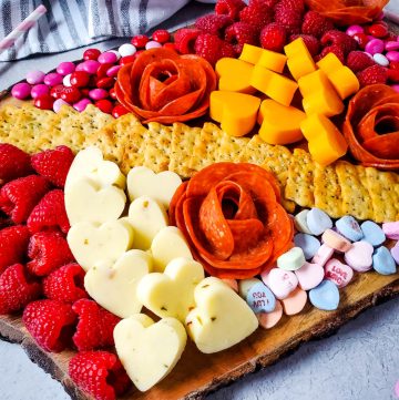 charcuterie board for Valentine's Day