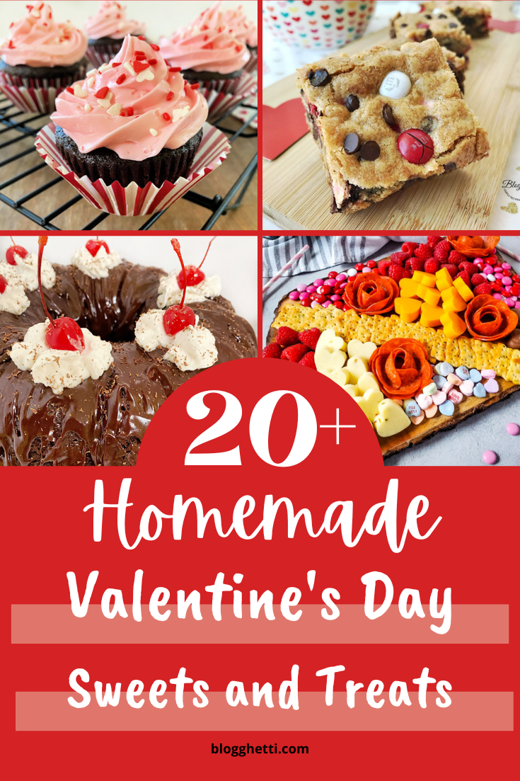 Valentine's Day is the perfect time to make some homemade sweets and treats for those you love. I'm sharing this round up of more than 20 of my favorite cookies, candy, cakes, and more to help you spread the love and sweetness.