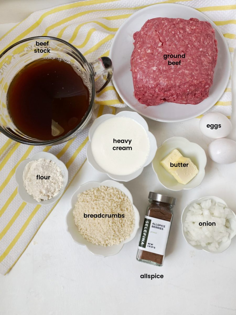 ingredients for swedish meatballs