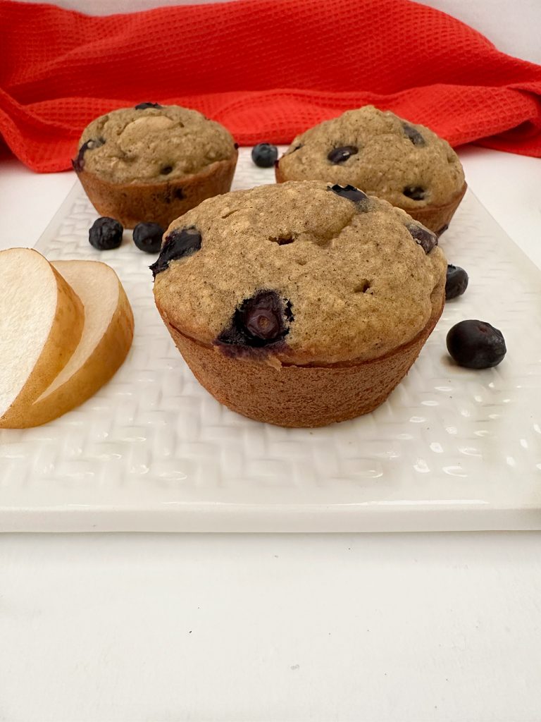 Blueberry Pear Muffins with Allspice