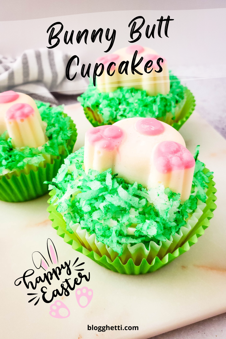 bunny butt cupcakes image with text overlay