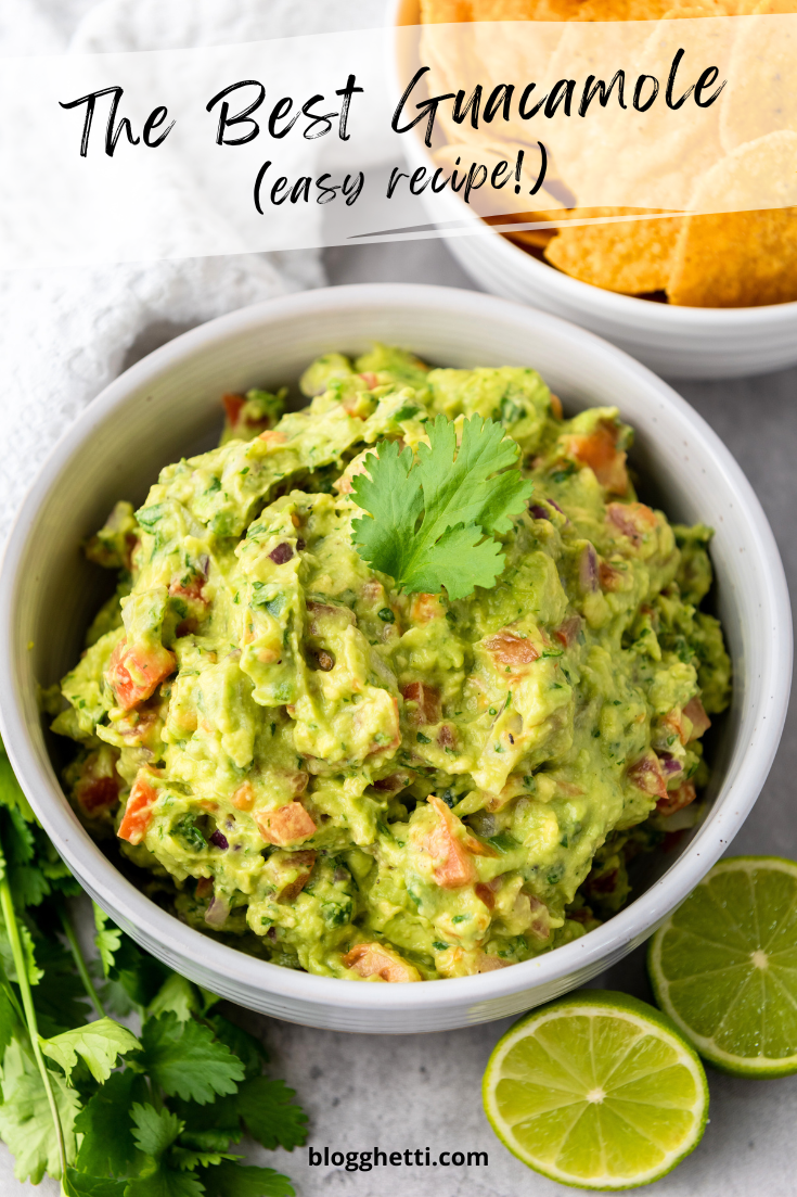 the best guacamole recipe image with text