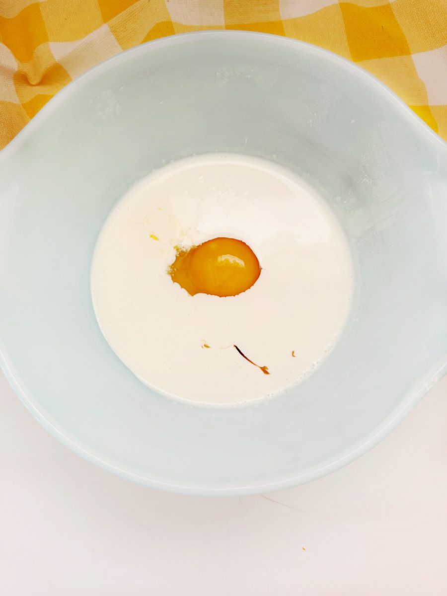 wet ingredients in white bowl