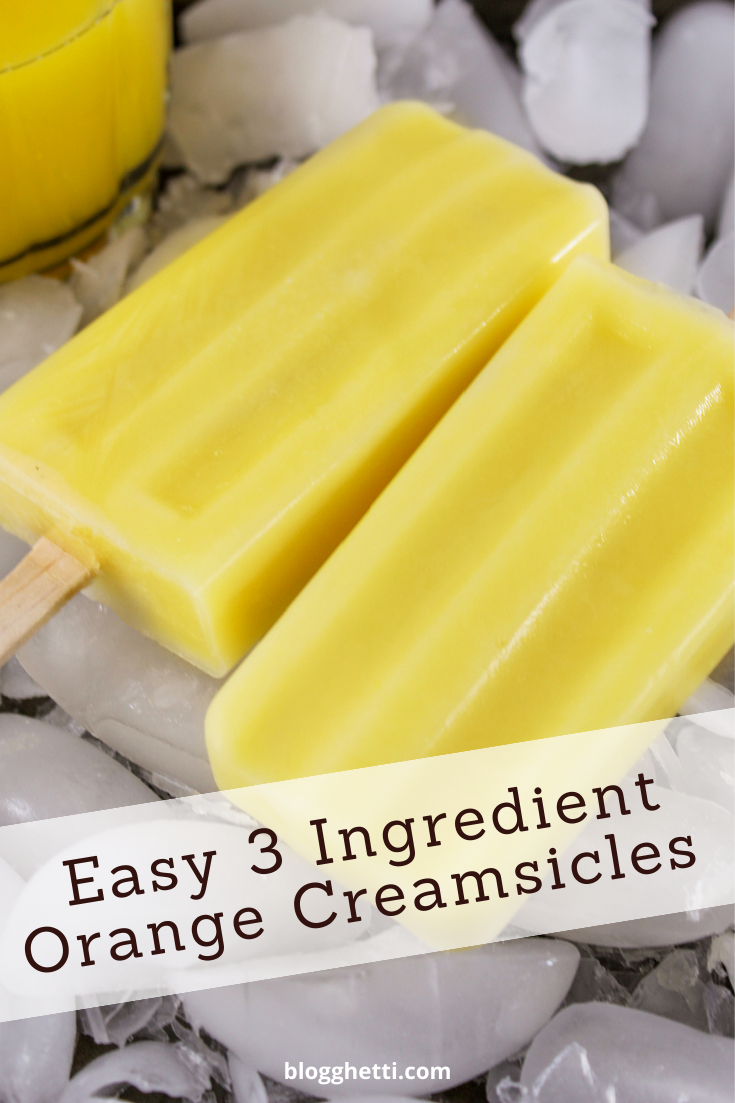 3 ingredient orange creamsicles image with text