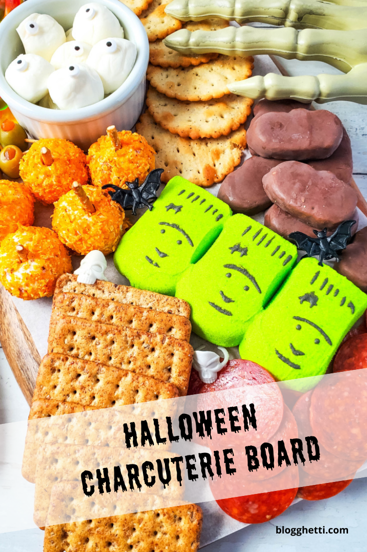 Halloween Charcuterie Board image with text overlay