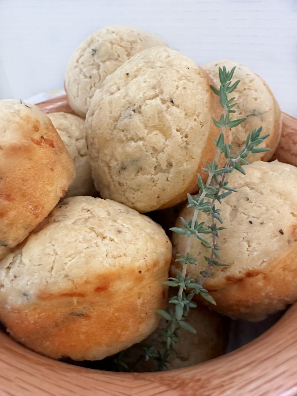 smoked provolone and thyme savory muffins