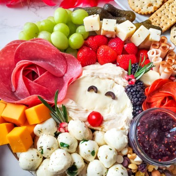 snack tray shaped like santa