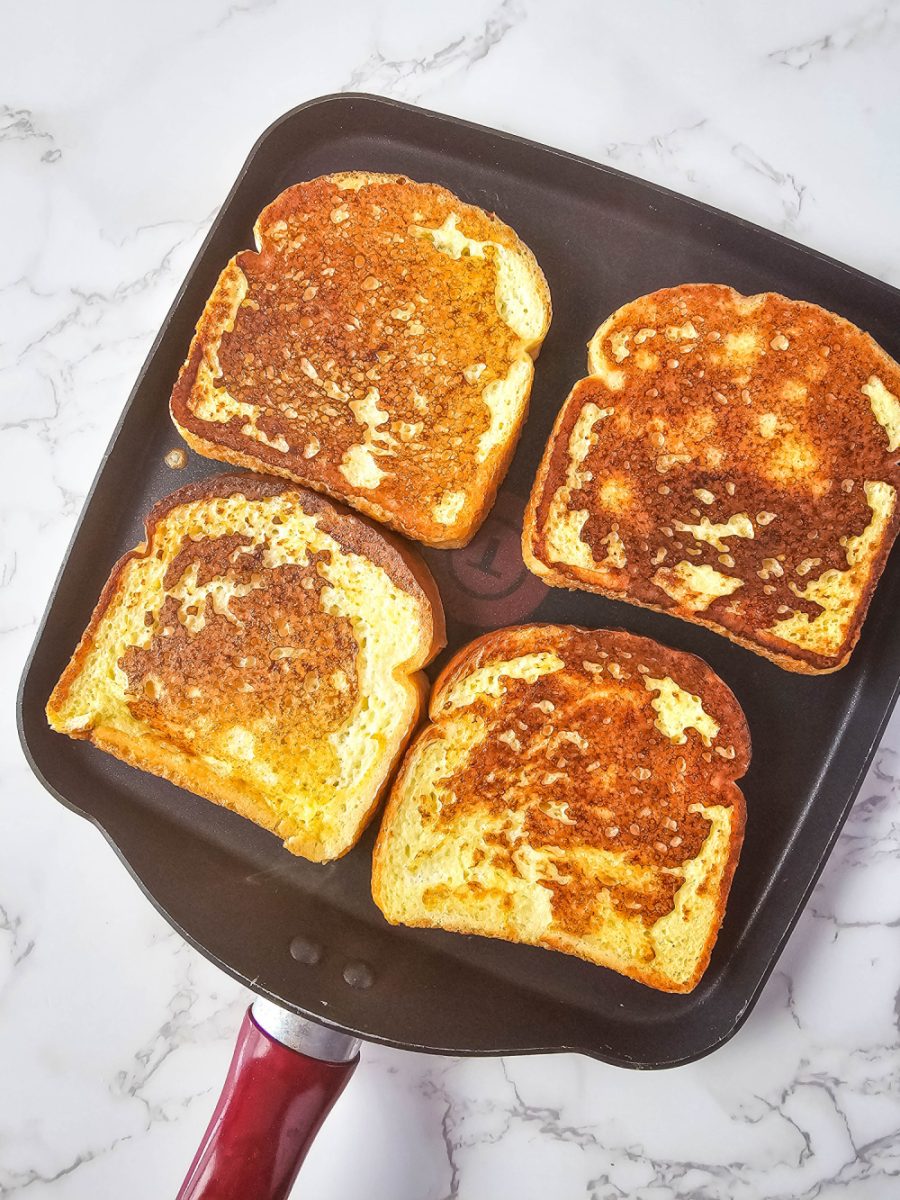 cook french toast on both sides