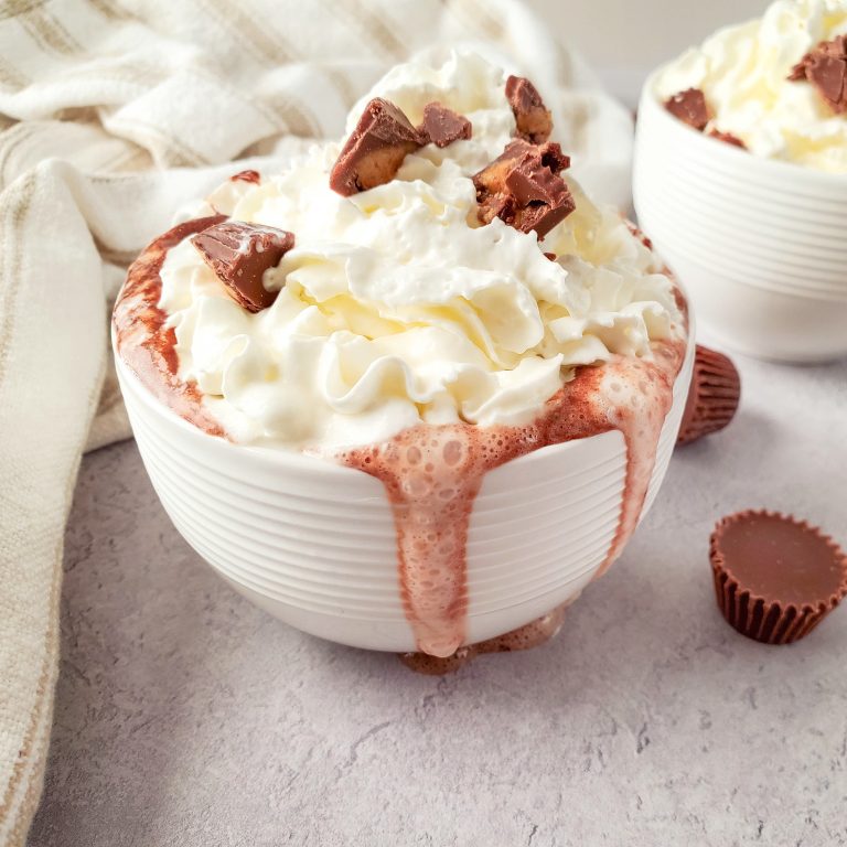 Homemade Peanut Cup Butter Hot Chocolate