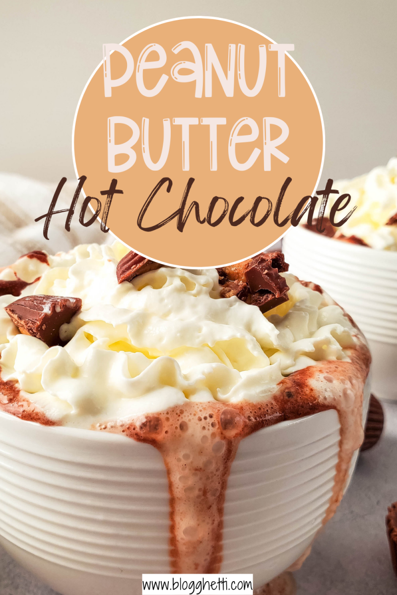 peanut butter hot chocolate image with text overlay