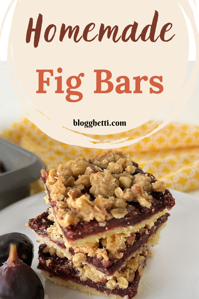 homemade fig bars image with text overlay