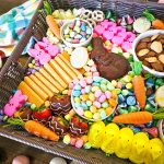 left side of the Easter candy charcuterie board