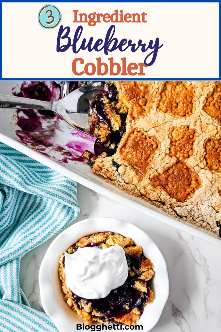 3 Ingredient Blueberry Cobbler