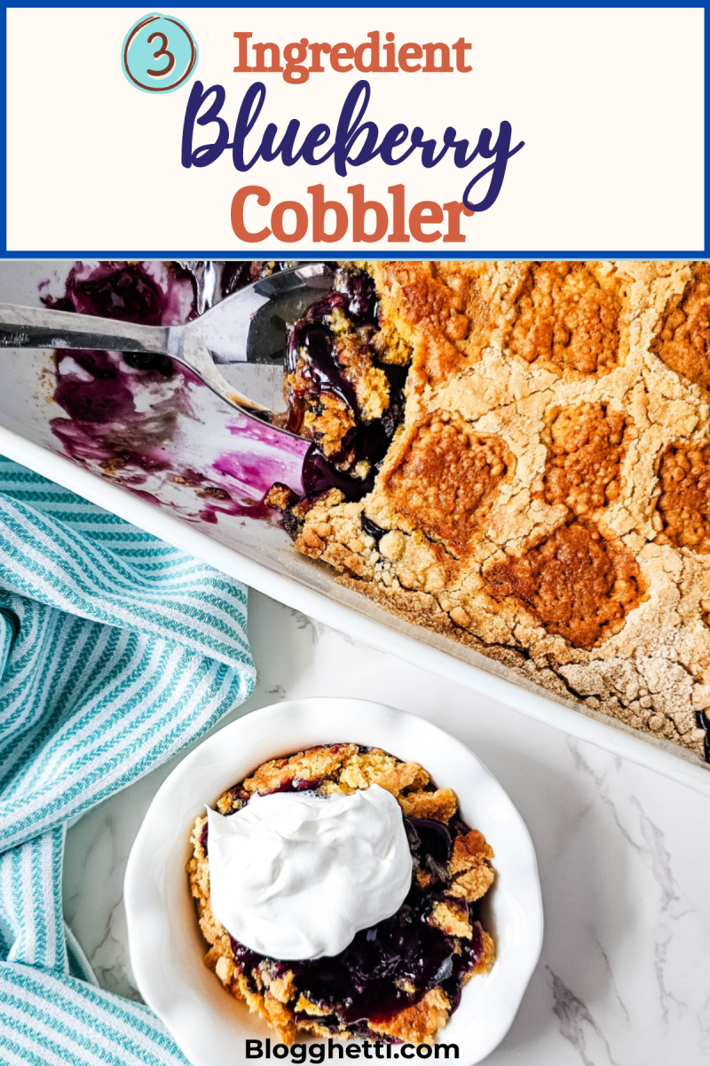 3 ingredient blueberry cobbler