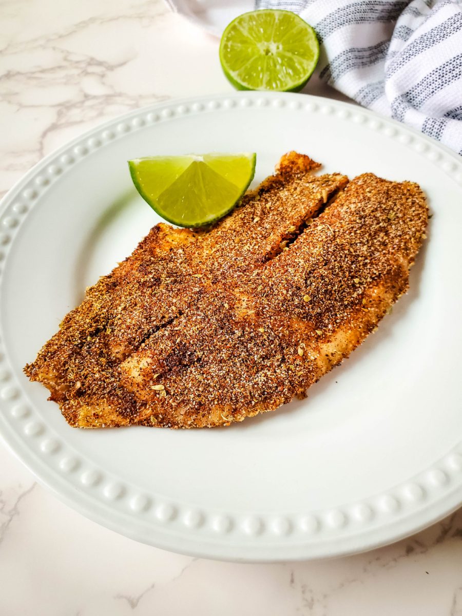 chili lime crusted tilapia that was air fried