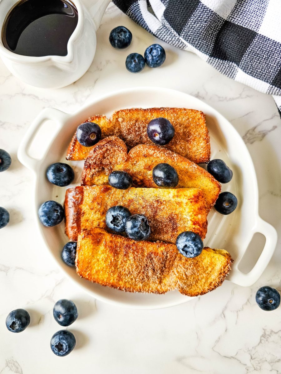 french toast sticks on white plate