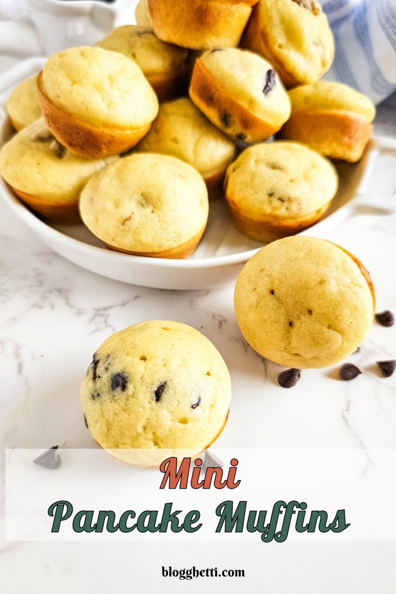 mini pancake muffins inage with text