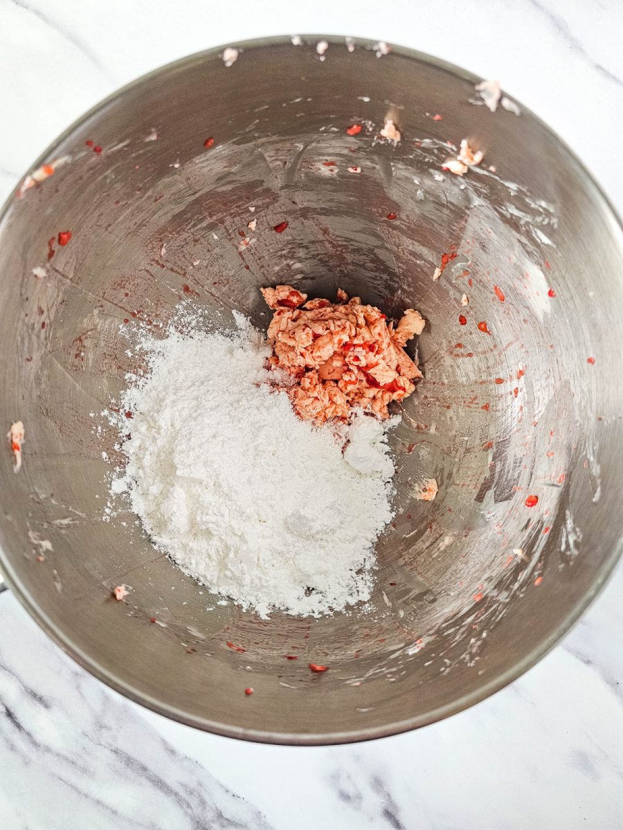 add the powdered sugar to butter mixture