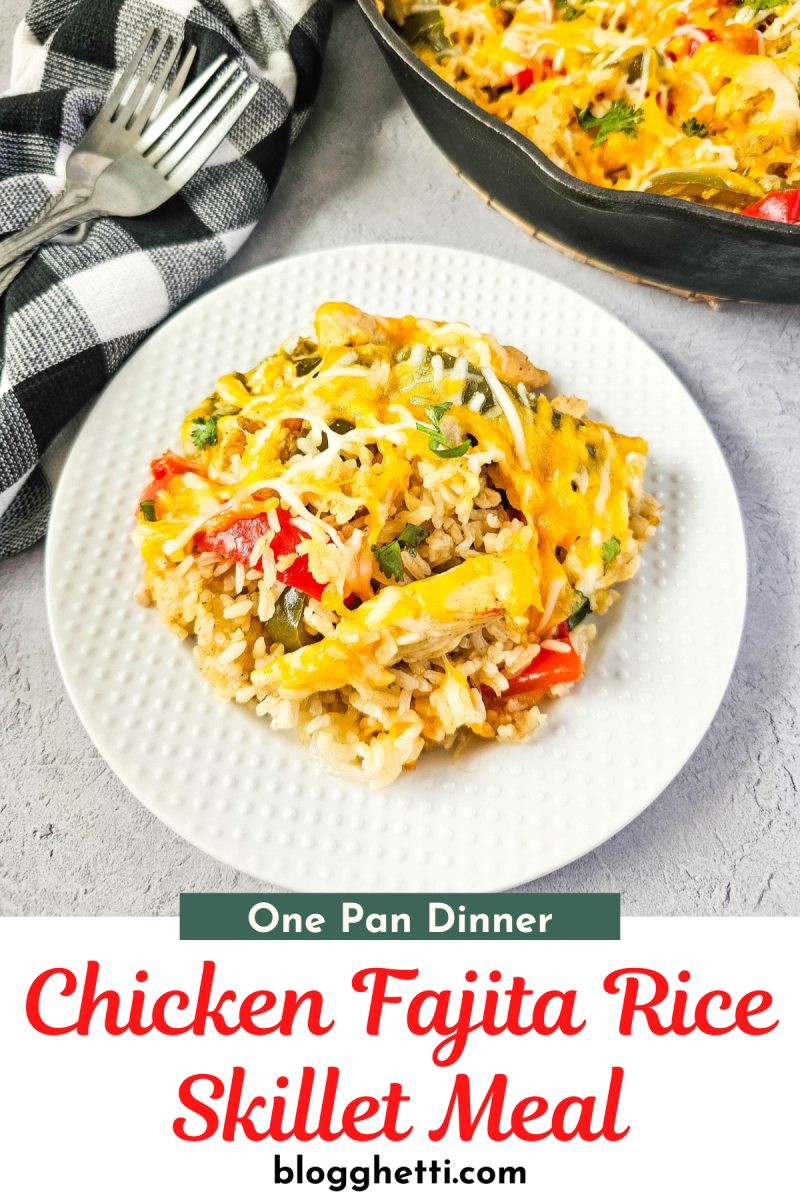 chicken fajita rice skillet meal image