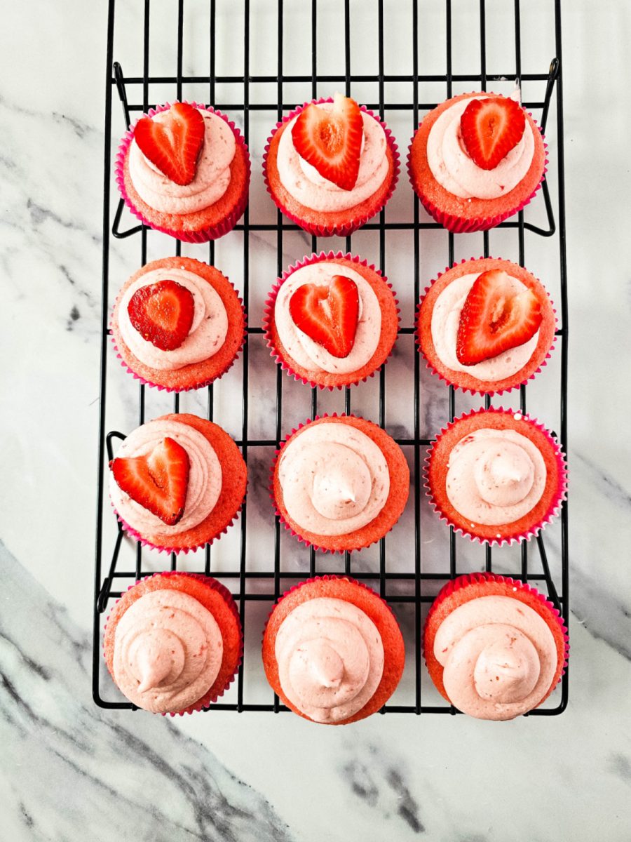 top with strawberry slice