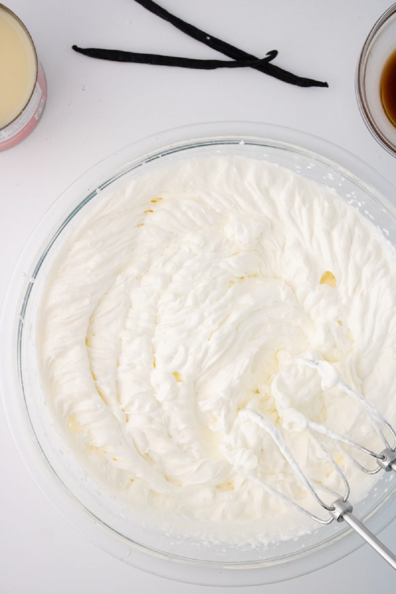 whipped cream in bowl