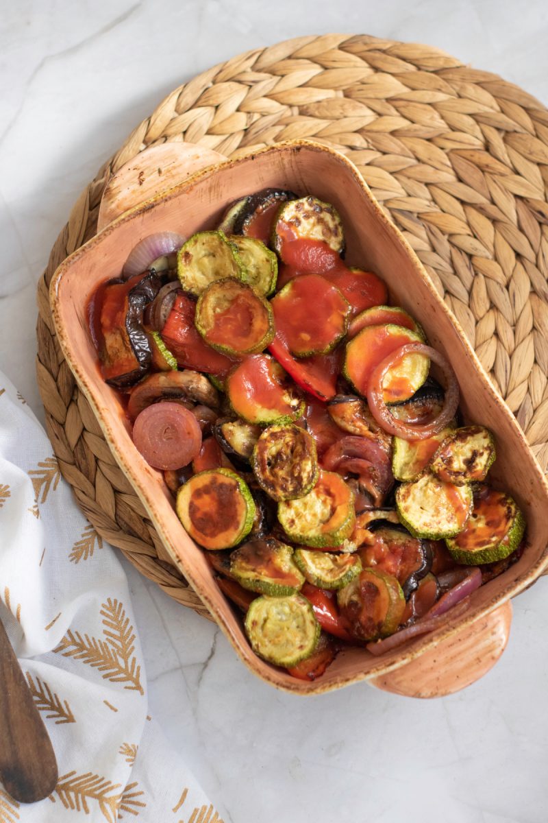 sauteed vegetables in skillet