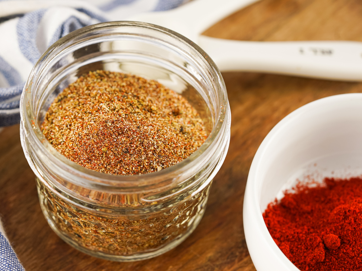 close up of homemade taco spice mix