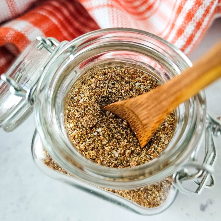 feature image for homemade steak taco seasoning mix