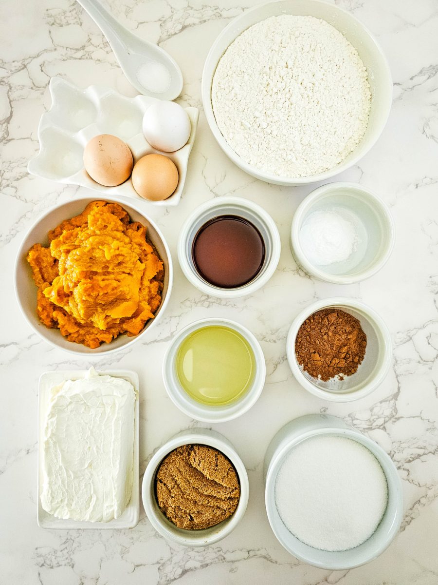 ingredients for pumpkin muffins