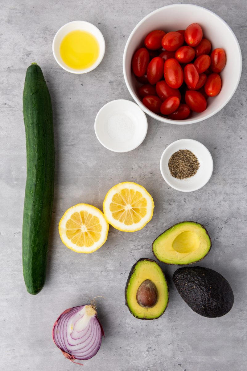 ingredients for vegetable salad