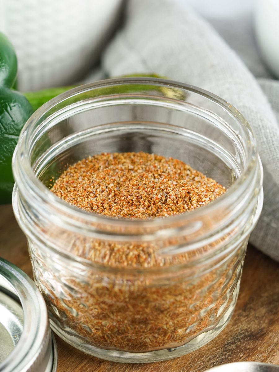 mason jar full of Cajun spices