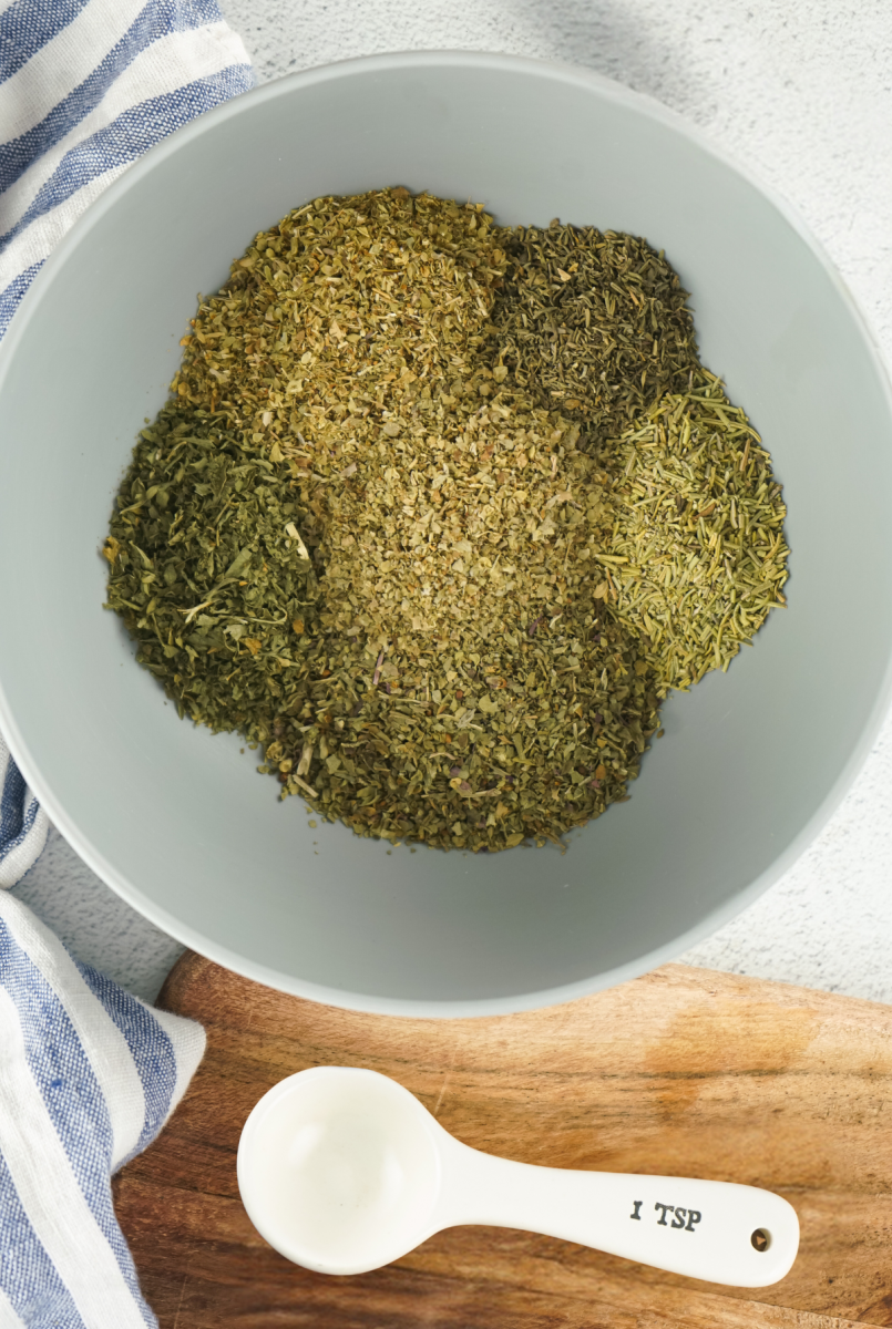 mix dried herbs together