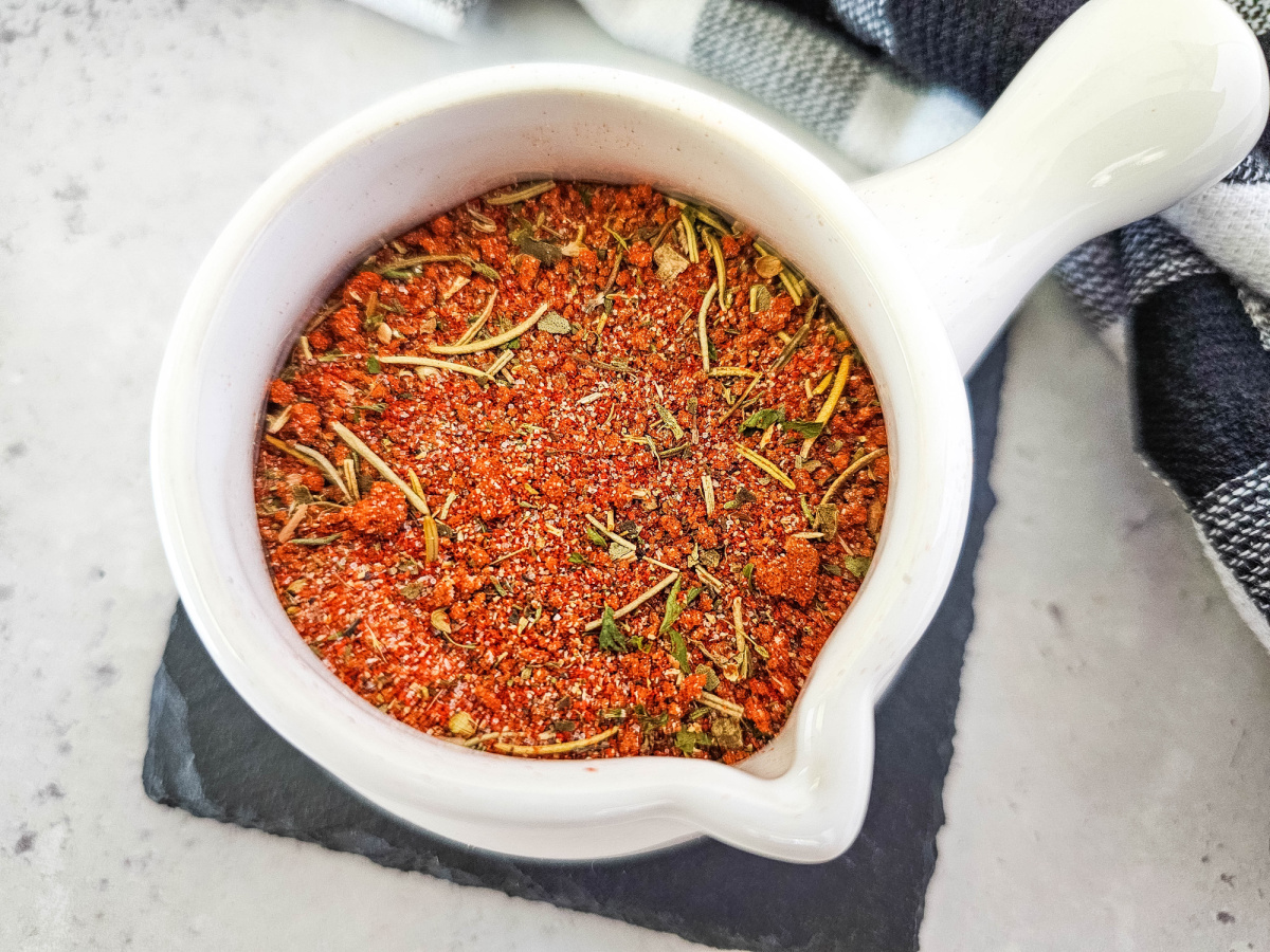 seasonings for roasts close up of bowl