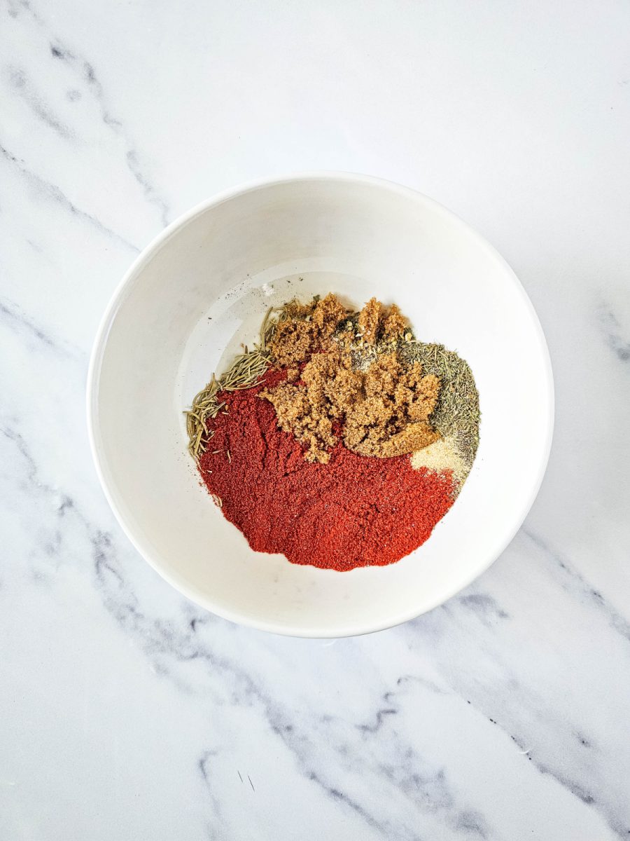 seasonings in bowl to mix