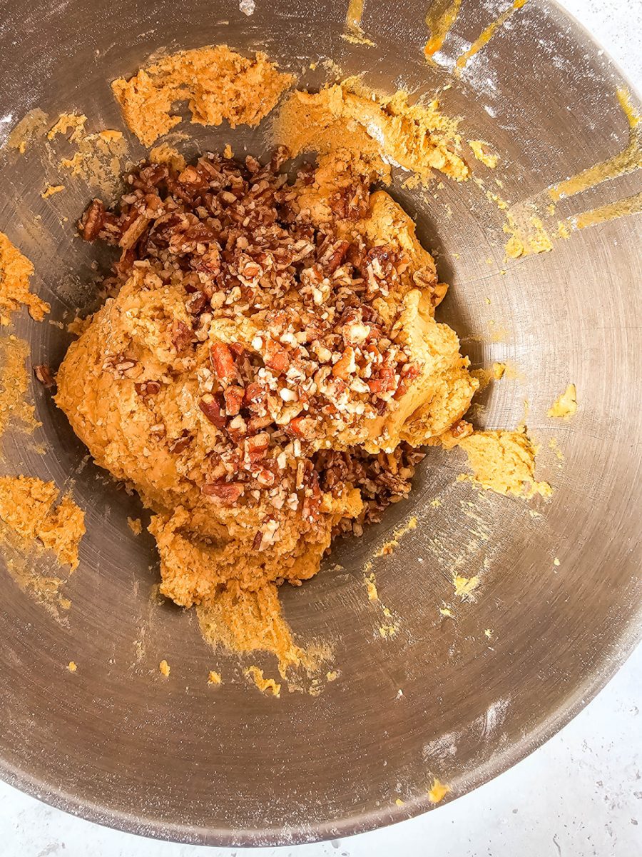 add pecans to dough