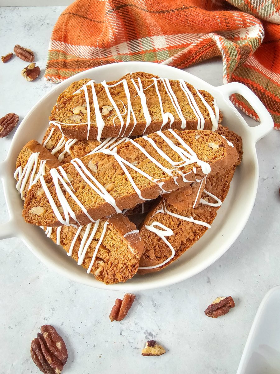 plate of pumpkin fall spiced cookies