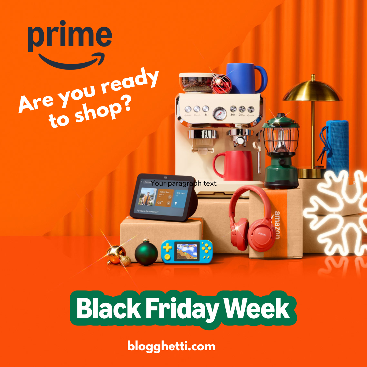 image for advertising amazon prime black friday week