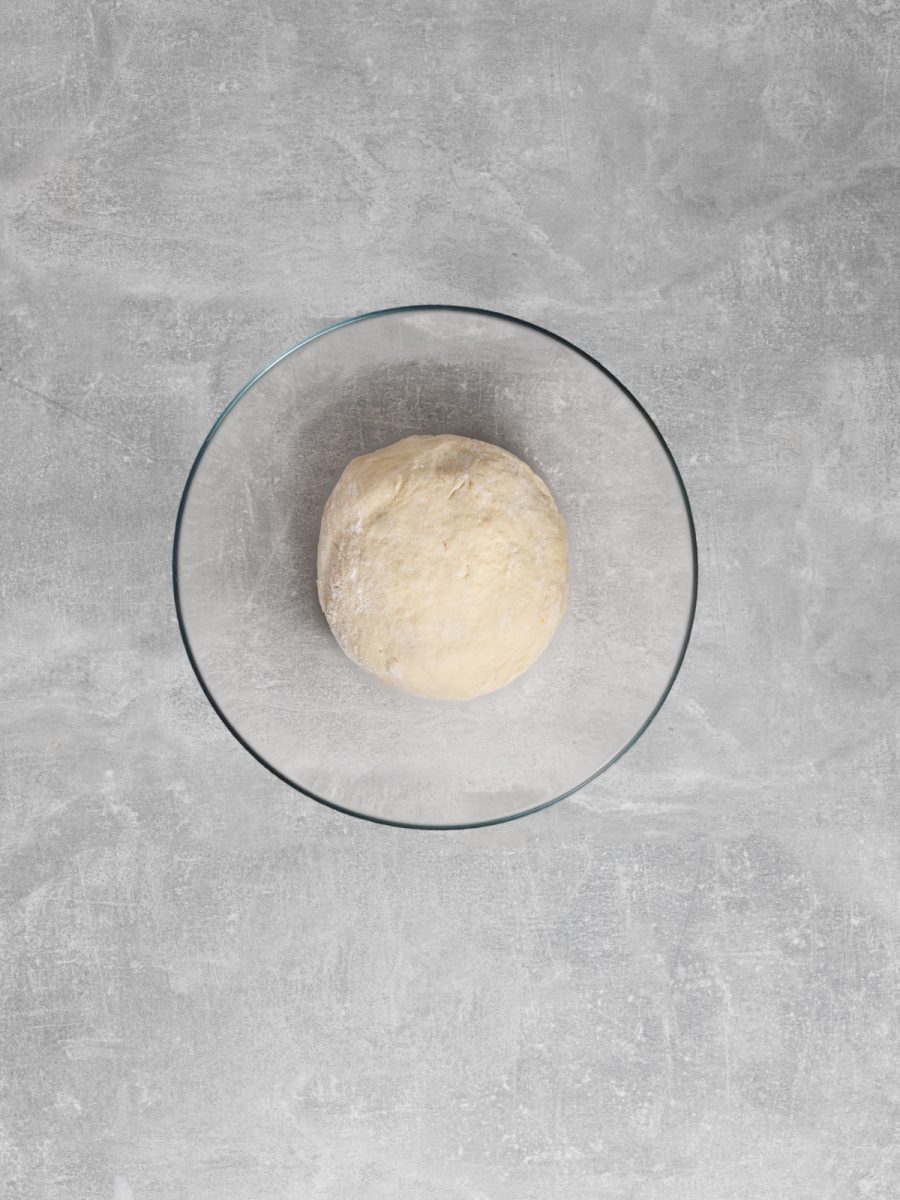 form dough into a ball in bowl