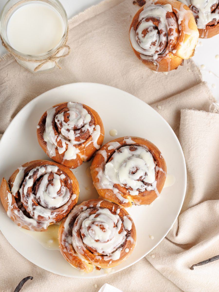 overhead view of homemade danish