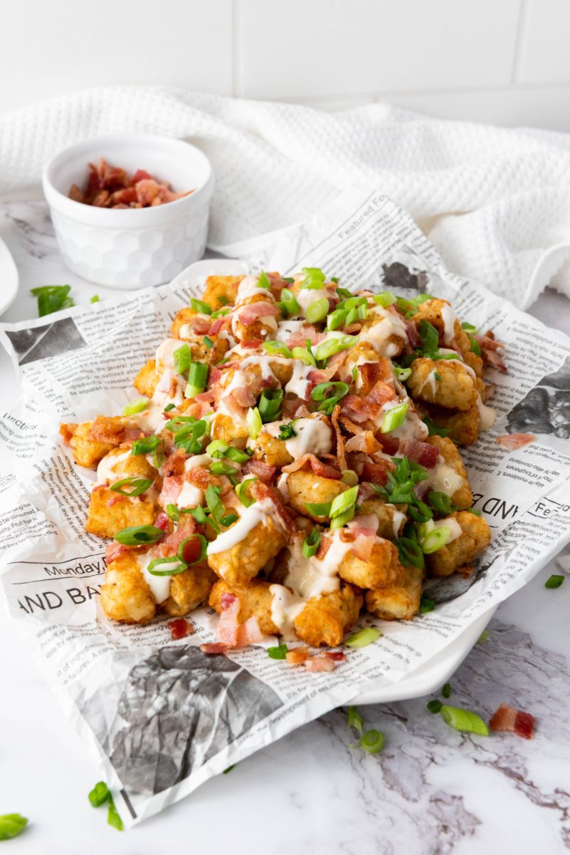 close up of tater tot appetizer