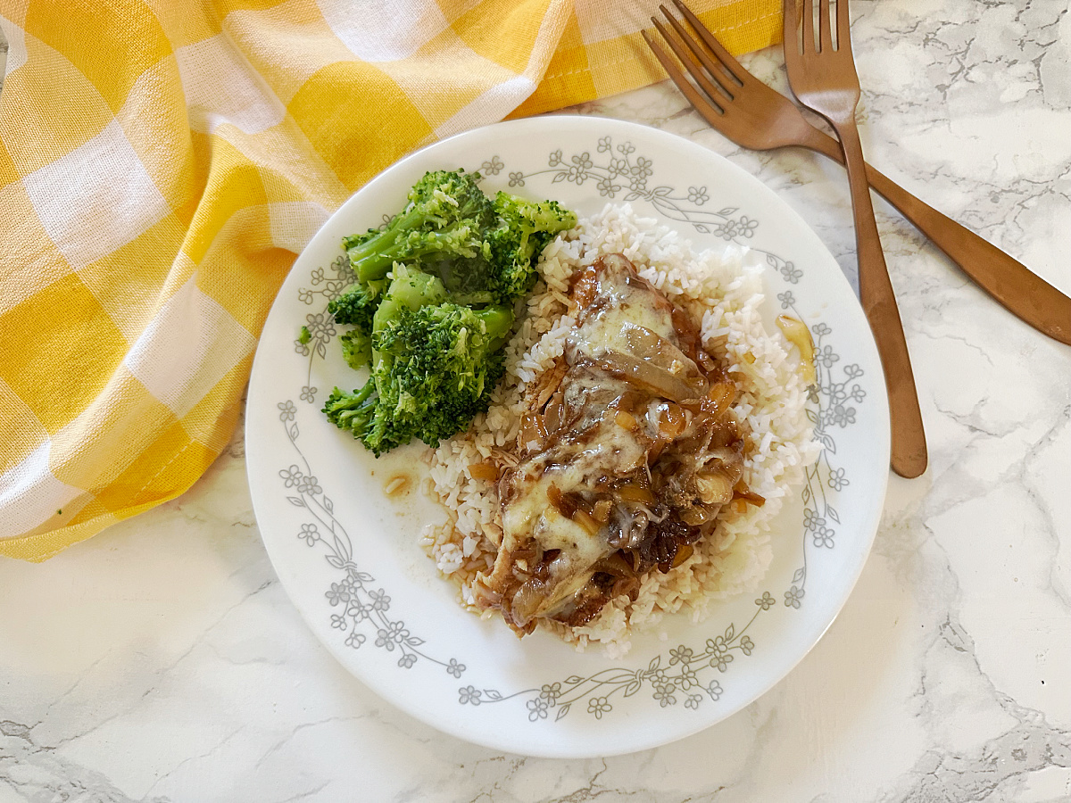 french onion chicken with broccoli