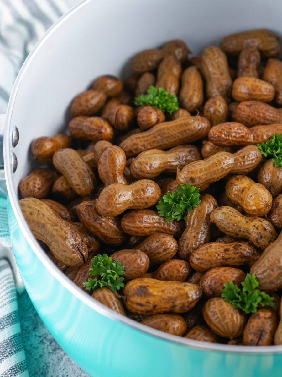 pot of boiled nuts