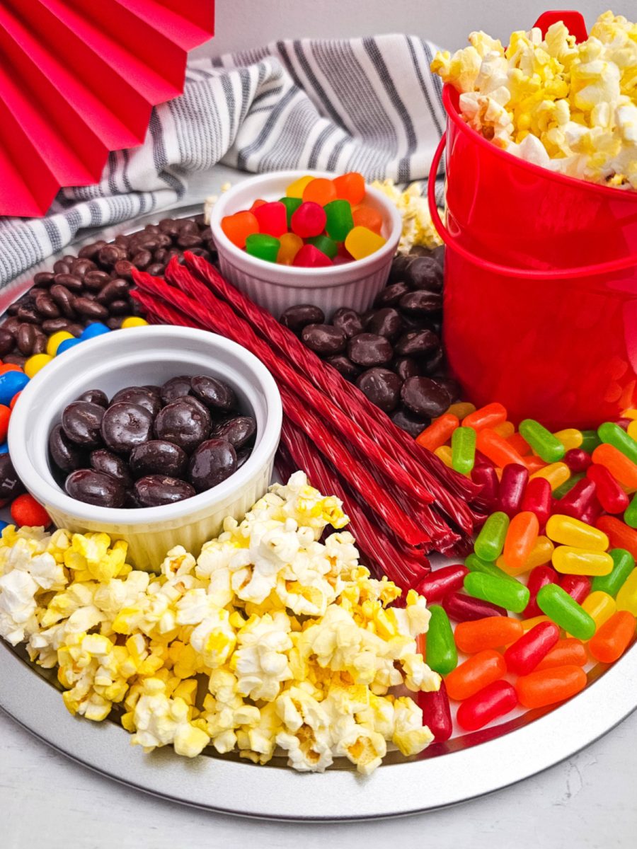 snack tray for movie night