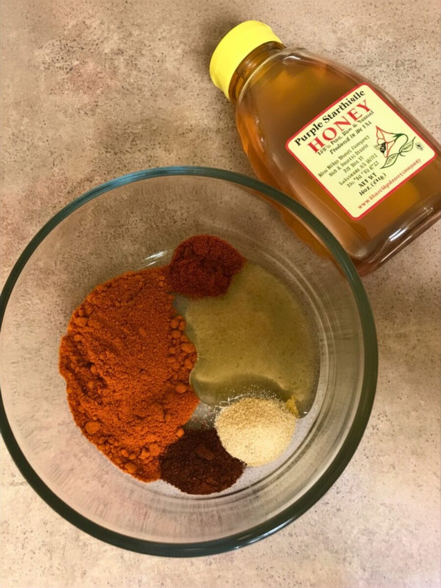 marinade ingredients in bowl